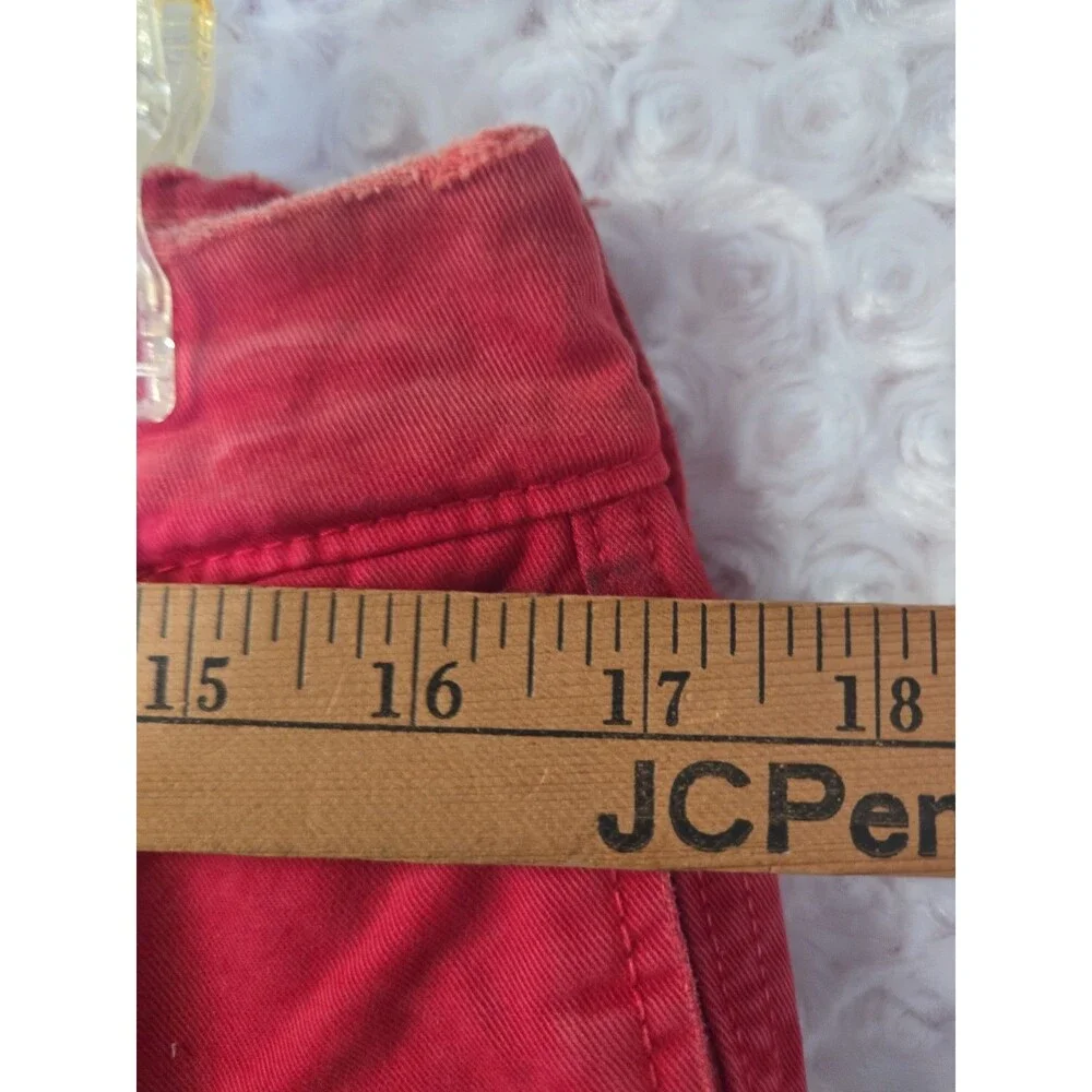 Abercrombie And Fitch Washed Red Mens Shorts Size 34